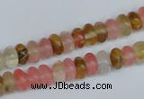 CCY201 15.5 inches 5*8mm rondelle volcano cherry quartz beads