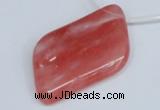 CCY235 Top-drilled 30*50mm marquise volcano cherry quartz beads