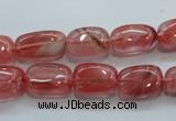 CCY51 15.5 inches 9*15mm nugget cherry quartz beads wholesale