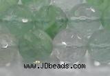 CCY617 15.5 inches 18mm faceted round green cherry quartz beads