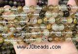 CCY646 15.5 inches 6mm round volcano cherry quartz beads