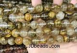 CCY649 15.5 inches 12mm round volcano cherry quartz beads