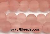 CCY670 15 inches 4mm round matte cherry quartz beads