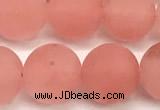 CCY673 15 inches 10mm round matte cherry quartz beads