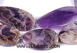 CDA03 twisted oval dogtooth amethyst quartz beads Wholesale