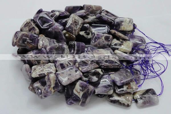 CDA07 15.5 inches 22*30mm rectangle dogtooth amethyst quartz beads