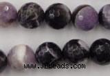 CDA155 15.5 inches 14mm faceted round dogtooth amethyst beads