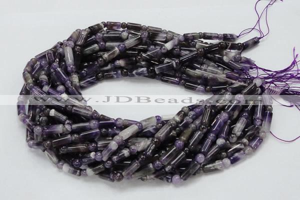 CDA17 15.5 inches 6*12mm column & round dogtooth amethyst beads