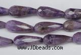 CDA340 15.5 inches 8*20mm faceted teardrop dyed dogtooth amethyst beads