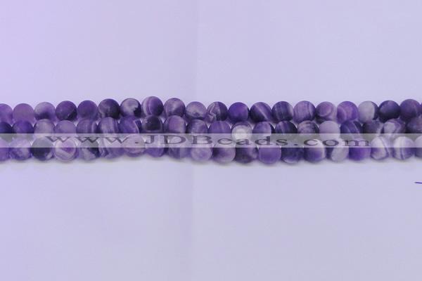 CDA351 15.5 inches 6mm round matte dogtooth amethyst beads