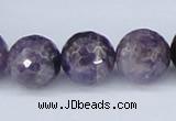 CDA63 15.5 inches 16mm faceted round dogtooth amethyst beads