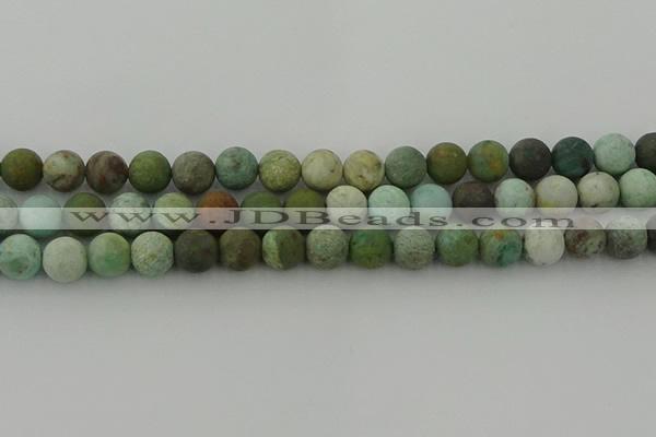 CDB104 15.5 inches 12mm round matte New dragon blood jasper beads