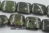 CDB221 15.5 inches 20*20mm square natural dragon blood jasper beads