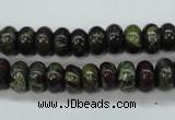 CDB234 15.5 inches 6*10mm rondelle natural dragon blood jasper beads