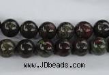 CDB252 15.5 inches 10mm round natural dragon blood jasper beads