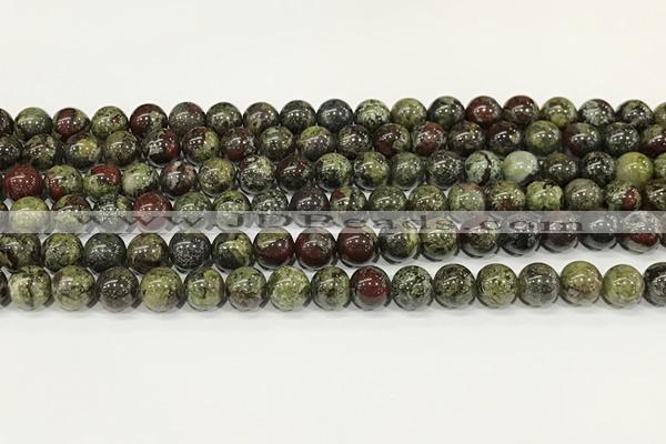 CDB342 15.5 inches 8mm round dragon blood jasper beads wholesale