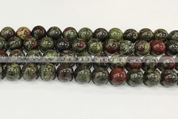 CDB344 15.5 inches 12mm round dragon blood jasper beads wholesale