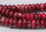 CDE07 15.5 inches 5*10mm rondelle dyed sea sediment jasper beads