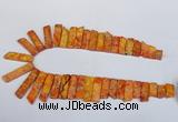 CDE1001 Top drilled 9*15mm - 10*45mm sticks sea sediment jasper beads