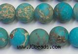 CDE1026 15.5 inches 6mm round matte sea sediment jasper beads