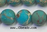 CDE1029 15.5 inches 12mm round matte sea sediment jasper beads