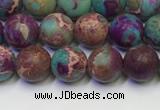 CDE1035 15.5 inches 4mm round matte sea sediment jasper beads