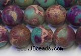 CDE1036 15.5 inches 6mm round matte sea sediment jasper beads