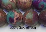 CDE1038 15.5 inches 10mm round matte sea sediment jasper beads