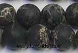 CDE1048 15.5 inches 10mm round matte sea sediment jasper beads