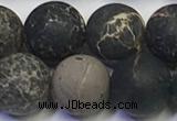 CDE1049 15.5 inches 12mm round matte sea sediment jasper beads