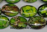 CDE118 15.5 inches 15*20mm oval dyed sea sediment jasper beads