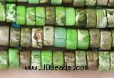 CDE1226 15.5 inches 2.5*4mm heishi sea sediment jasper beads