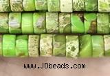 CDE1235 15.5 inches 3*6mm heishi sea sediment jasper beads