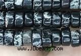 CDE1238 15.5 inches 3*6mm heishi sea sediment jasper beads