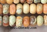 CDE1260 15.5 inches 4*6mm rondelle sea sediment jasper beads