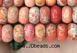 CDE1261 15.5 inches 4*6mm rondelle sea sediment jasper beads