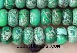 CDE1267 15.5 inches 4*6mm rondelle sea sediment jasper beads