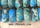 CDE1281 15.5 inches 6*10mm rondelle sea sediment jasper beads