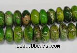 CDE135 15.5 inches 6*12mm rondelle dyed sea sediment jasper beads