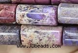 CDE1351 15.5 inches 8*16mm tube sea sediment jasper beads