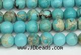 CDE1366 15.5 inches 4mm round sea sediment jasper beads wholesale