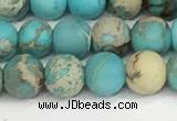 CDE1377 15.5 inches 6mm round matte sea sediment jasper beads