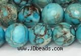 CDE1387 15.5 inches 10mm faceted round sea sediment jasper beads