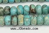 CDE1400 15.5 inches 3*4mm rondelle sea sediment jasper beads