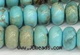 CDE1401 15.5 inches 5*8mm rondelle sea sediment jasper beads