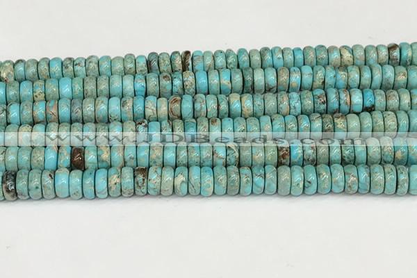 CDE1403 15.5 inches 2.5*6mm rondelle sea sediment jasper beads