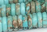 CDE1404 15.5 inches 3.5*10mm rondelle sea sediment jasper beads