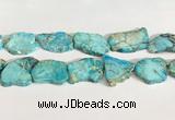 CDE1434 25*35mm - 35*45mm freefrom sea sediment jasper slab beads