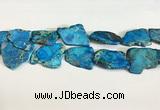 CDE1435 25*35mm - 35*45mm freefrom sea sediment jasper slab beads