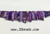 CDE1451 Top drilled 8*15mm - 10*60mm sticks sea sediment jasper beads